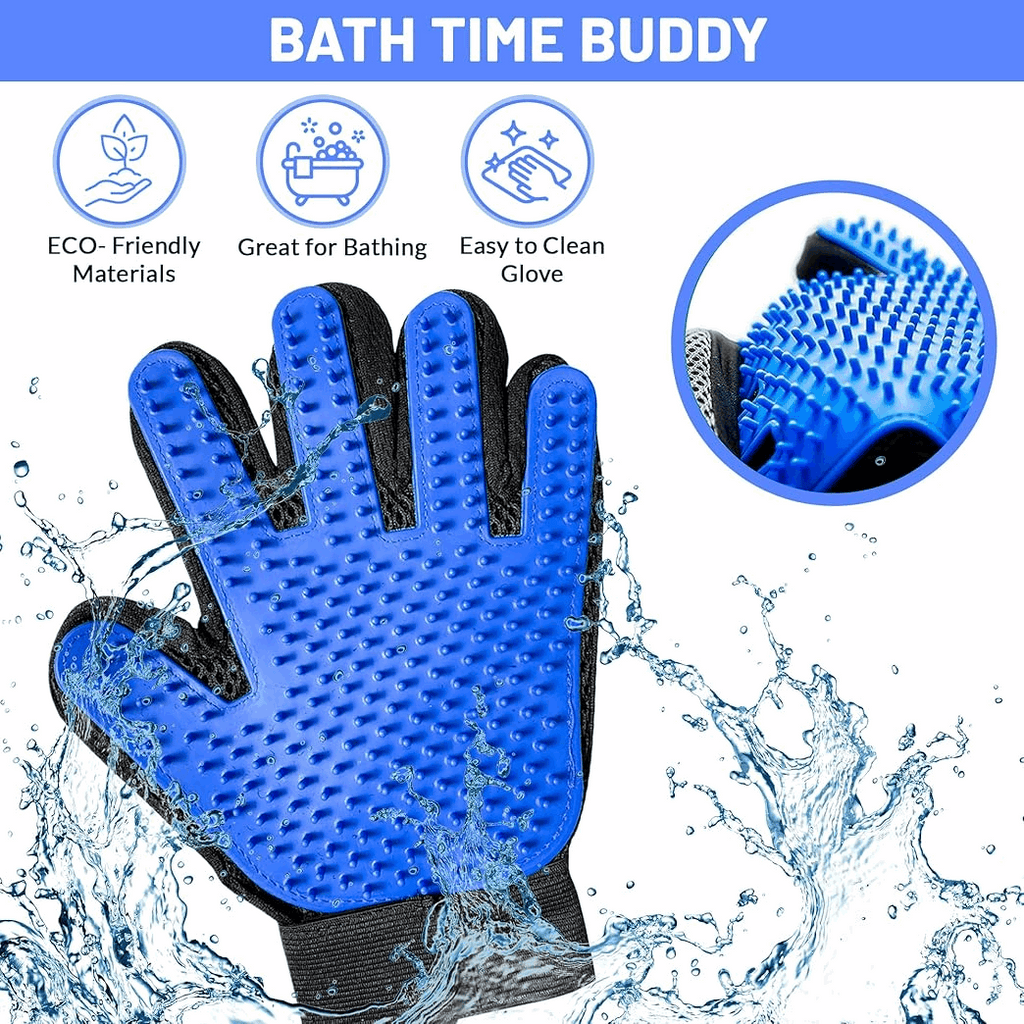 Silicone Pet Grooming Gloves – Deshedding & Massage